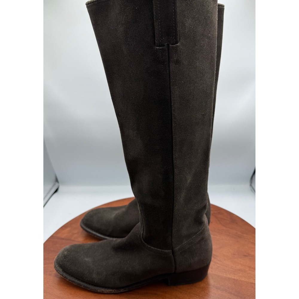 Frye Women Bari Slouch Suede Knee High Boots Size 8 Dark Brown Riding Boho 77072 - Picture 3 of 15